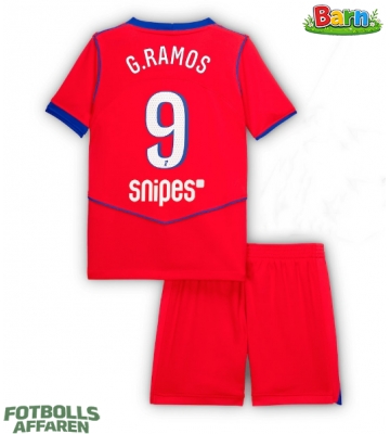 Paris Saint-Germain Goncalo Ramos #9 Tredjeställ Barn 2025-26 Kortärmad (+ Korta byxor)